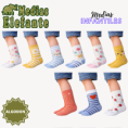 ELEFANTE MEDIAS  JUVENIL NI?AS ALGOD?N ESTAMPADO TALLE 5